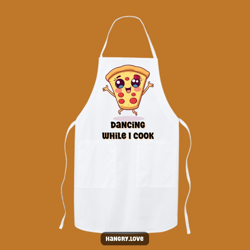 Funny Dancing Pizza Slice Chef Apron - Kitchen Fun!