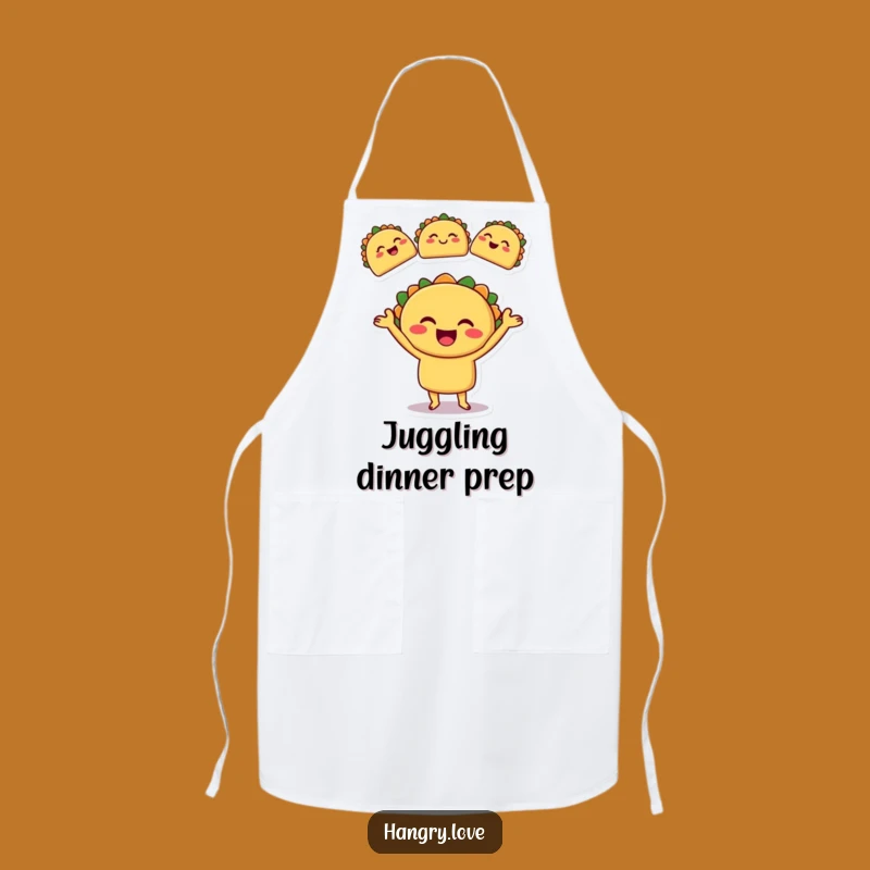 Funny Taco Juggling Apron: Hilarious Kitchen Wear for Aspiring Chefs