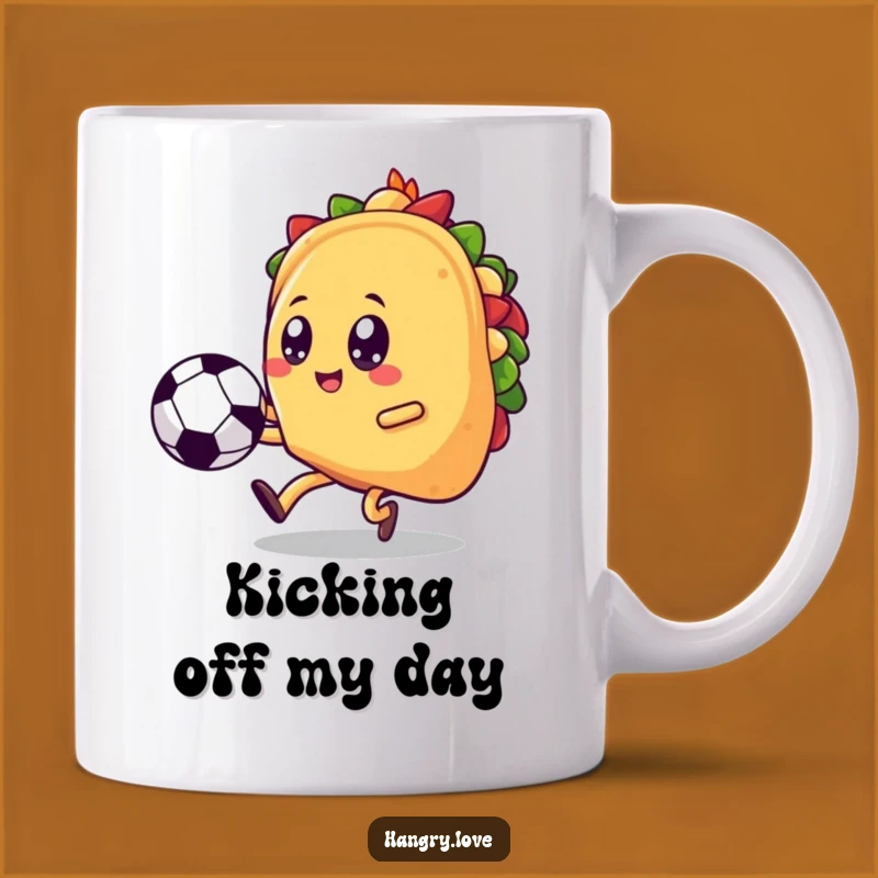 Funny Taco Soccer Player Mug - Hilarious Ka-pow Gift for Food Lovers!