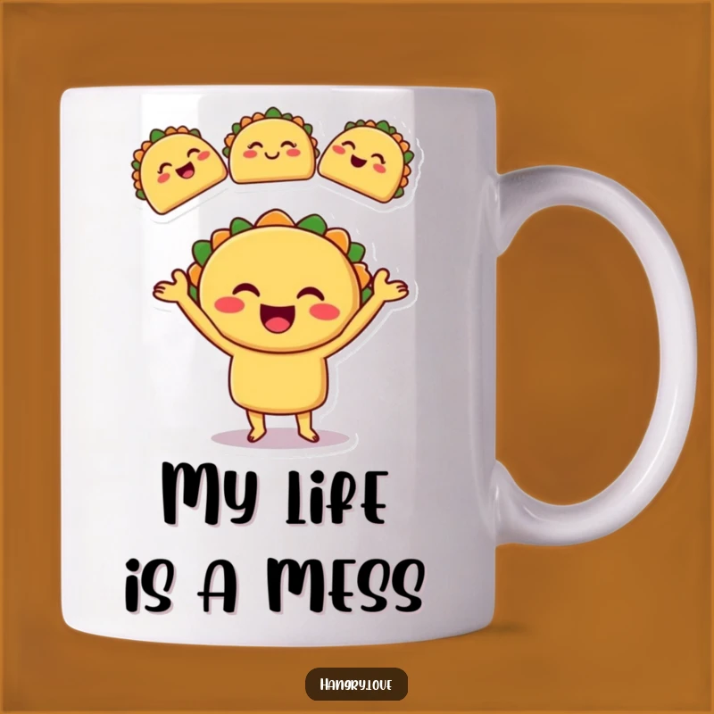 Funny Taco Juggling Mug: Hilarious Foodie Gift for Taco Lovers