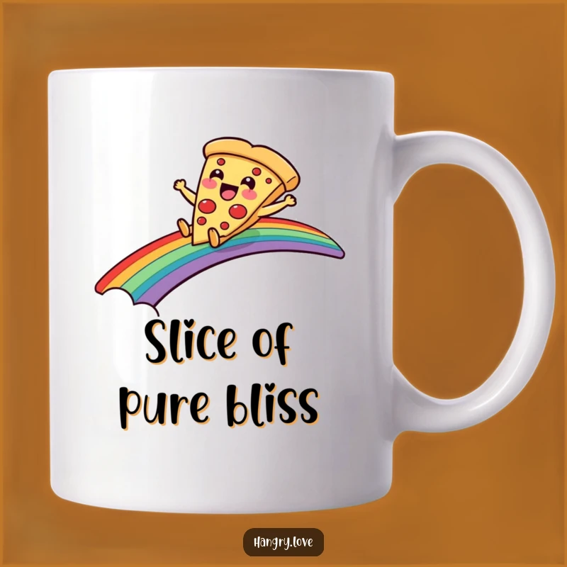 Funny Pizza Mug: Cheerful Cartoon Slice for Happy Mornings