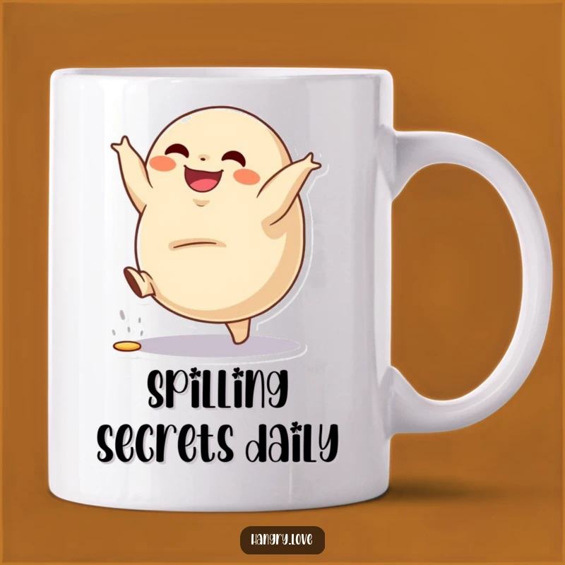 Funny Dumpling Mug: Hilarious Cartoon for Foodie Fun Lovers