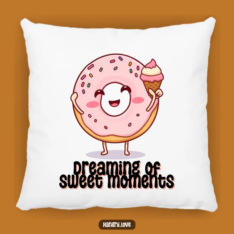 Funny Donut Ice Cream Hug Pillow - Cozy Sweetness