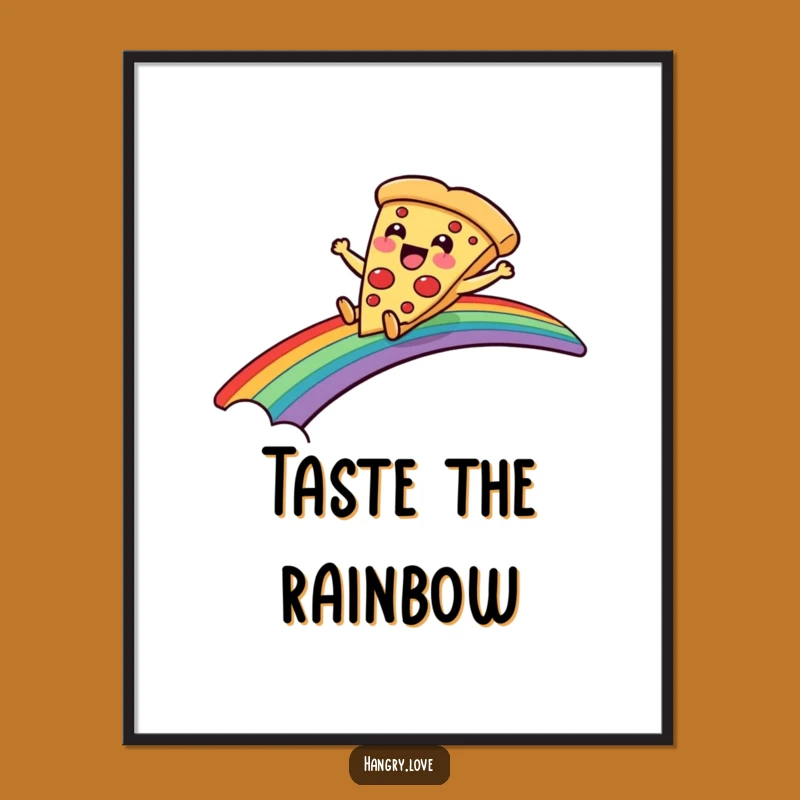 Funny Pizza Digital Art: Instant Cheerful Cartoon Download for Walls