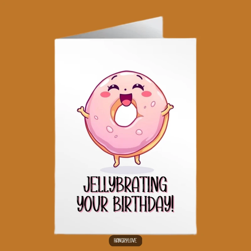 Free Printable Birthday Card: Bouncing Jelly Donut, Hilarious Downloadable Fun Gift!