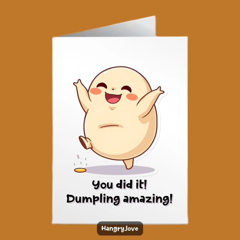 Dumpling 'Congrats' Card Free Printable: Cartwheel Achievement Downloadable Gift