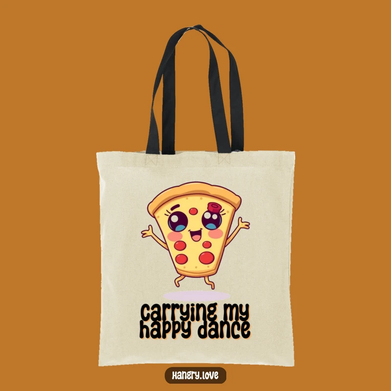 Funny Dancing Pizza Slice Tote Bag - Carry Your Fun!
