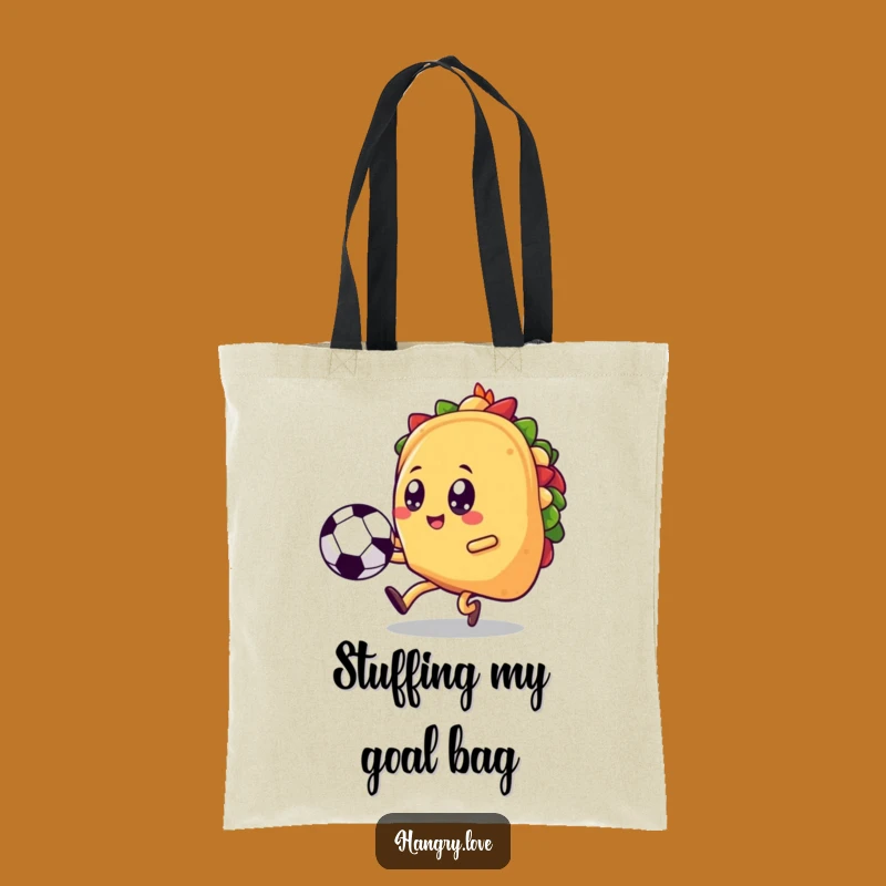 Funny Taco Soccer Player Tote Bag - Carry Your Fun!